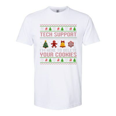 Christmas Tech Support Here To Delete Cookies Xmas Softstyle CVC T-Shirt