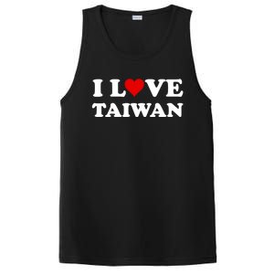 Country Travel Souvenir I Love Taiwan Gift PosiCharge Competitor Tank