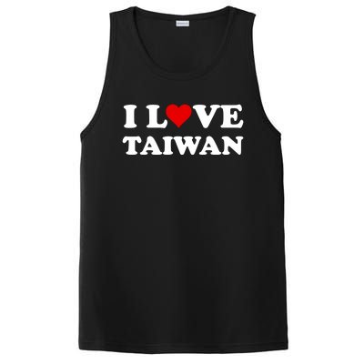 Country Travel Souvenir I Love Taiwan Gift PosiCharge Competitor Tank