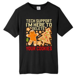 Christmas Tech Support Here To Delete Cookies Xmas Tall Fusion ChromaSoft Performance T-Shirt