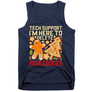 Christmas Tech Support Here To Delete Cookies Xmas Tank Top