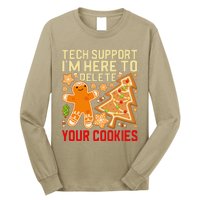 Christmas Tech Support Here To Delete Cookies Xmas Long Sleeve Shirt