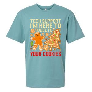 Christmas Tech Support Here To Delete Cookies Xmas Sueded Cloud Jersey T-Shirt