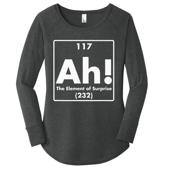 Chemist Teacher scientific Ah! The Element of Surprise Women's Perfect Tri Tunic Long Sleeve Shirt