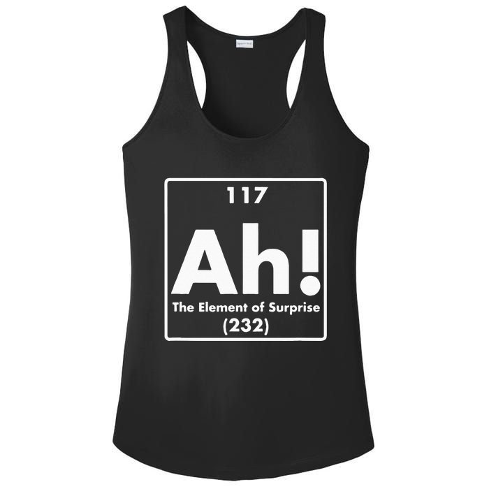 Chemist Teacher scientific Ah! The Element of Surprise Ladies PosiCharge Competitor Racerback Tank