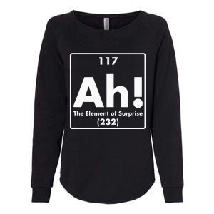 Chemist Teacher scientific Ah! The Element of Surprise Womens California Wash Sweatshirt