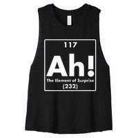 Chemist Teacher scientific Ah! The Element of Surprise Women's Racerback Cropped Tank