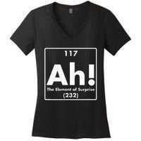 Chemist Teacher scientific Ah! The Element of Surprise Women's V-Neck T-Shirt