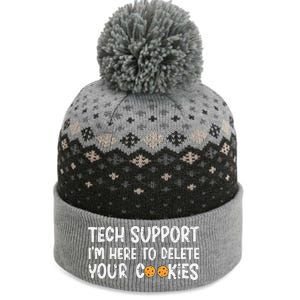 Christmas Tech Support I’M Here To Delete Your Cookies Xmas The Baniff Cuffed Pom Beanie