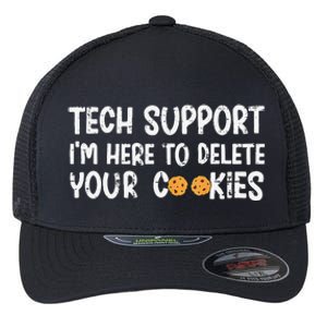 Christmas Tech Support I’M Here To Delete Your Cookies Xmas Flexfit Unipanel Trucker Cap