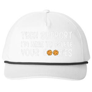 Christmas Tech Support I’M Here To Delete Your Cookies Xmas Snapback Five-Panel Rope Hat