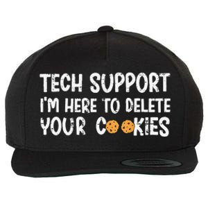 Christmas Tech Support I’M Here To Delete Your Cookies Xmas Wool Snapback Cap