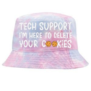 Christmas Tech Support I’M Here To Delete Your Cookies Xmas Tie-Dyed Bucket Hat