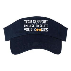 Christmas Tech Support I’M Here To Delete Your Cookies Xmas Valucap Bio-Washed Visor