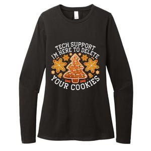 Christmas Tech Support Here To Delete Cookies Xmas Womens CVC Long Sleeve Shirt