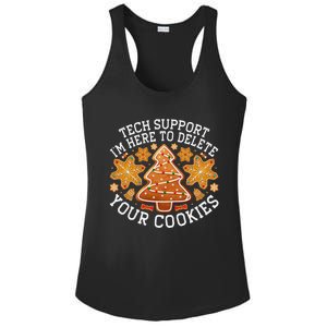 Christmas Tech Support Here To Delete Cookies Xmas Ladies PosiCharge Competitor Racerback Tank