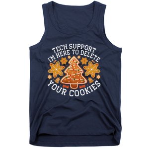 Christmas Tech Support Here To Delete Cookies Xmas Tank Top