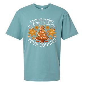 Christmas Tech Support Here To Delete Cookies Xmas Sueded Cloud Jersey T-Shirt