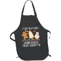 Christmas Tech Support Here To Delete Cookies Xmas Full-Length Apron With Pockets