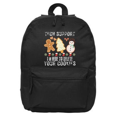 Christmas Tech Support Here To Delete Cookies Xmas 16 in Basic Backpack