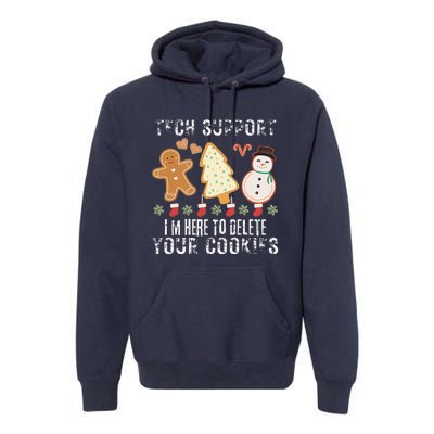 Christmas Tech Support Here To Delete Cookies Xmas Premium Hoodie