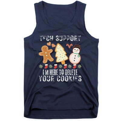 Christmas Tech Support Here To Delete Cookies Xmas Tank Top