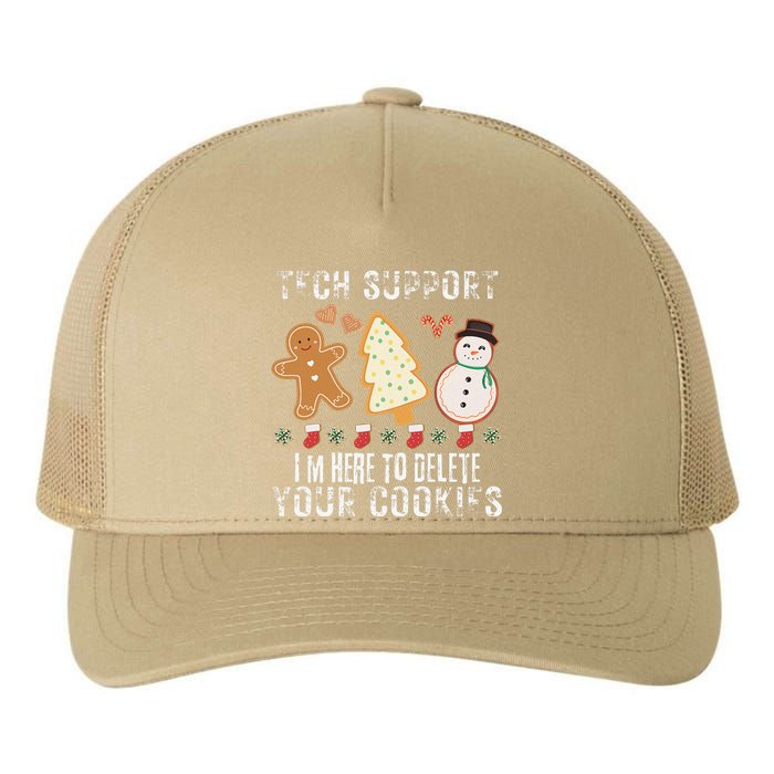 Christmas Tech Support Here To Delete Cookies Xmas Yupoong Adult 5-Panel Trucker Hat