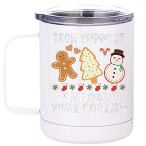 Christmas Tech Support Here To Delete Cookies Xmas 12 oz Stainless Steel Tumbler Cup