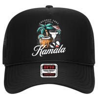 Coconut Tree Summer Vibes High Crown Mesh Back Trucker Hat