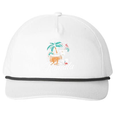 Coconut Tree Summer Vibes Snapback Five-Panel Rope Hat