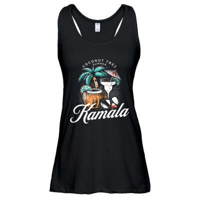 Coconut Tree Summer Vibes Ladies Essential Flowy Tank