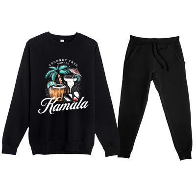 Coconut Tree Summer Vibes Premium Crewneck Sweatsuit Set