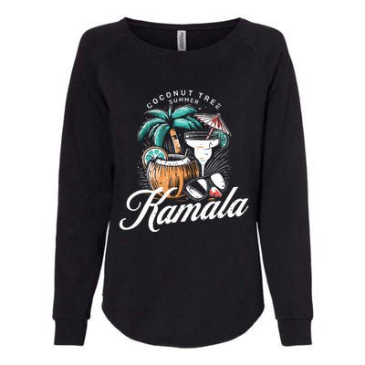 Coconut Tree Summer Vibes Womens California Wash Sweatshirt