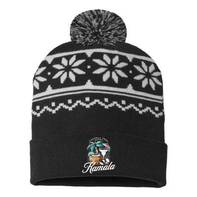 Coconut Tree Summer Vibes USA-Made Snowflake Beanie