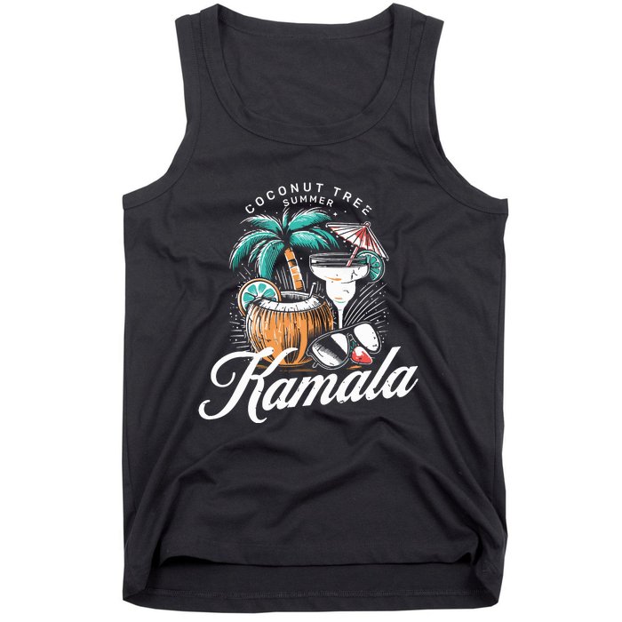 Coconut Tree Summer Vibes Tank Top