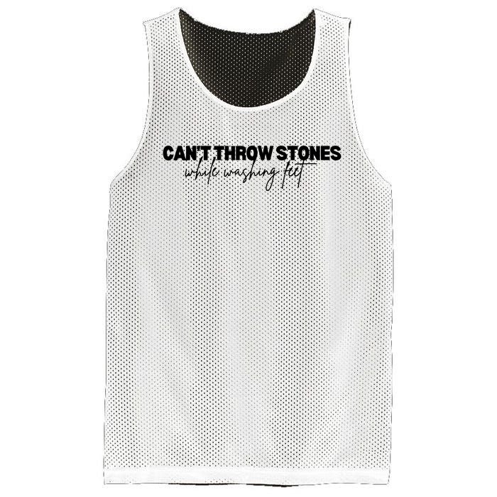 CanT Throw Stones While Washing Feet Mesh Reversible Basketball Jersey Tank