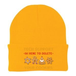 Christmas Tech Support Here To Delete Cookies Knit Cap Winter Beanie