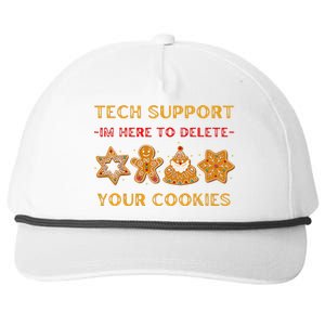 Christmas Tech Support Here To Delete Cookies Snapback Five-Panel Rope Hat