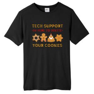 Christmas Tech Support Here To Delete Cookies Tall Fusion ChromaSoft Performance T-Shirt