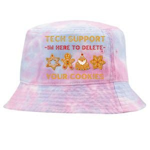 Christmas Tech Support Here To Delete Cookies Tie-Dyed Bucket Hat