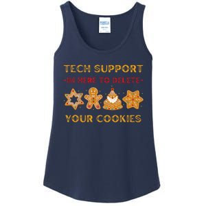 Christmas Tech Support Here To Delete Cookies Ladies Essential Tank