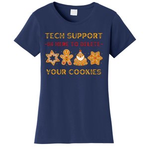 Christmas Tech Support Here To Delete Cookies Women's T-Shirt