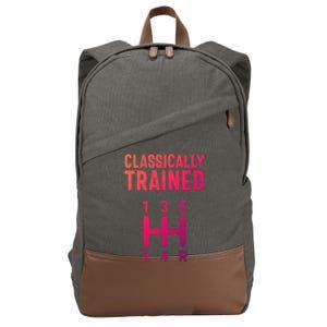 Classically Trained Stick Driver Ual Transmission Car Cute Gift Cotton Canvas Backpack