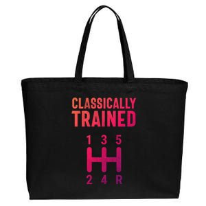 Classically Trained Stick Driver Ual Transmission Car Cute Gift Cotton Canvas Jumbo Tote