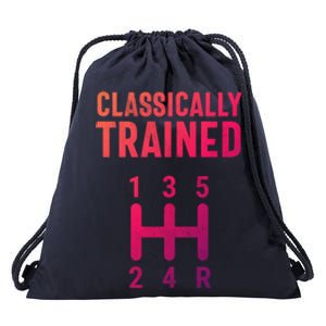 Classically Trained Stick Driver Ual Transmission Car Cute Gift Drawstring Bag