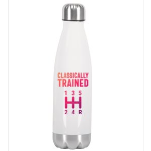 Classically Trained Stick Driver Ual Transmission Car Cute Gift Stainless Steel Insulated Water Bottle