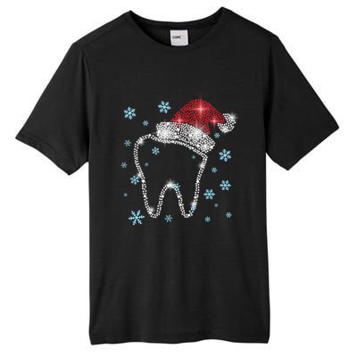 Christmas Tooth Santa Hat Funny Dentist Dental Assistant Gift Tall Fusion ChromaSoft Performance T-Shirt