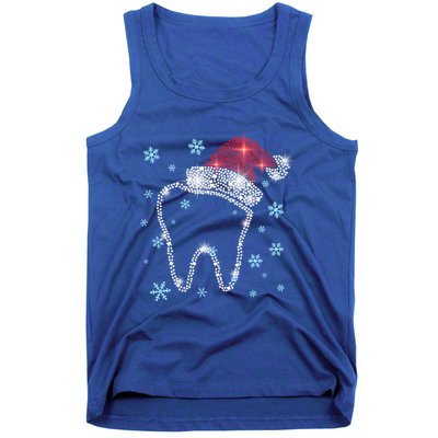 Christmas Tooth Santa Hat Funny Dentist Dental Assistant Gift Tank Top