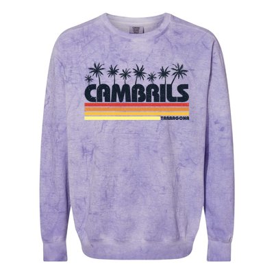 Cambrils Tarragona Spain Retro Tourism Great Gift Colorblast Crewneck Sweatshirt