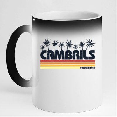 Cambrils Tarragona Spain Retro Tourism Great Gift 11oz Black Color Changing Mug